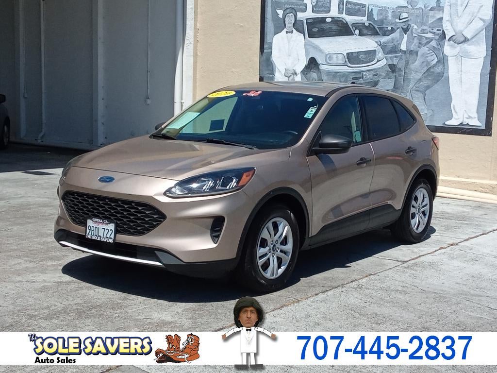 2020 Ford Escape S in Gold — front three-quarter view