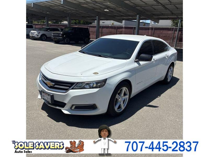 2019 Chevrolet Impala LS (1FL) in White — front three-quarter view