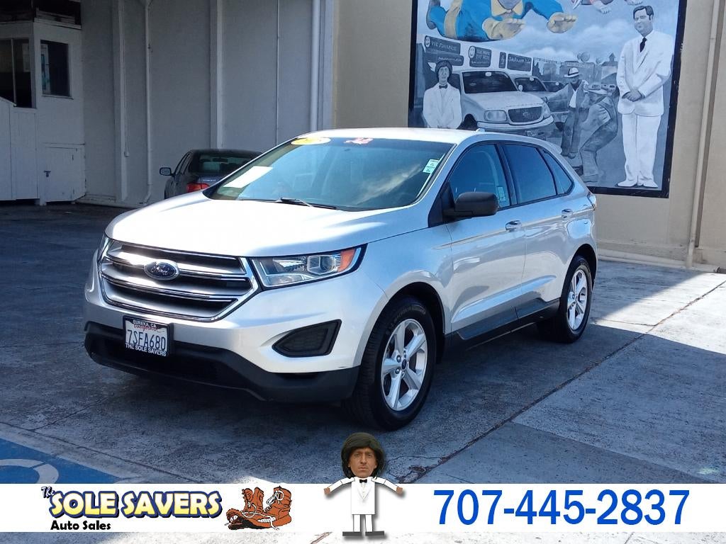 2015 Ford Edge SE in Silver — front three-quarter view