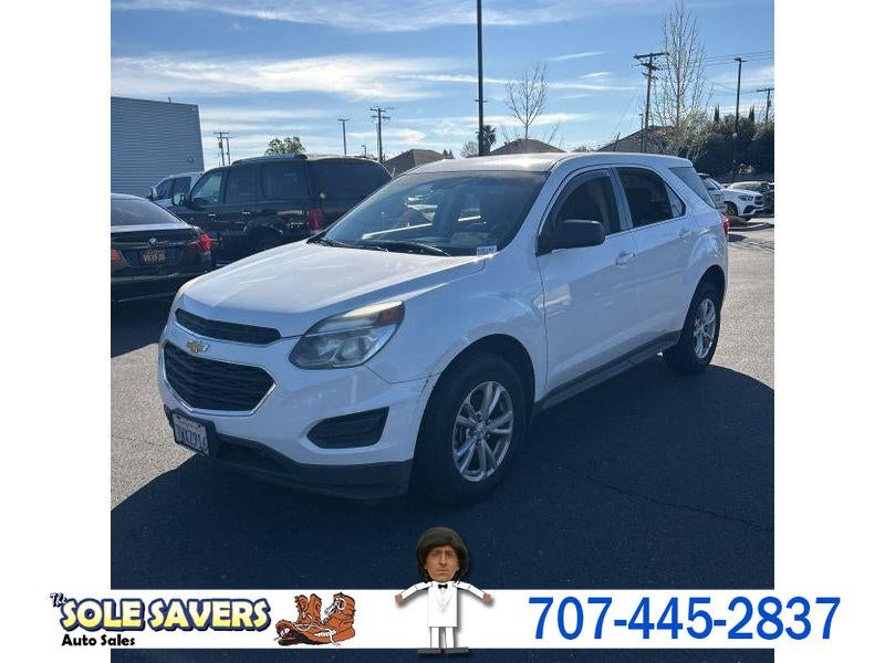 2017 Chevrolet Equinox LS in White — front three-quarter view