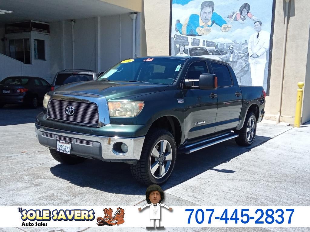 2008 Toyota Tundra 2WD CrewMax Short Bed 5.7L (Natl) in Green — front three-quarter view