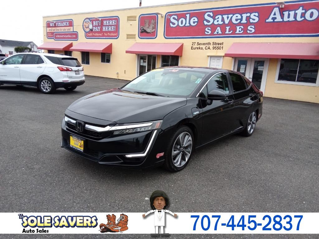 2018 Honda Clarity Touring in Black — front three-quarter view