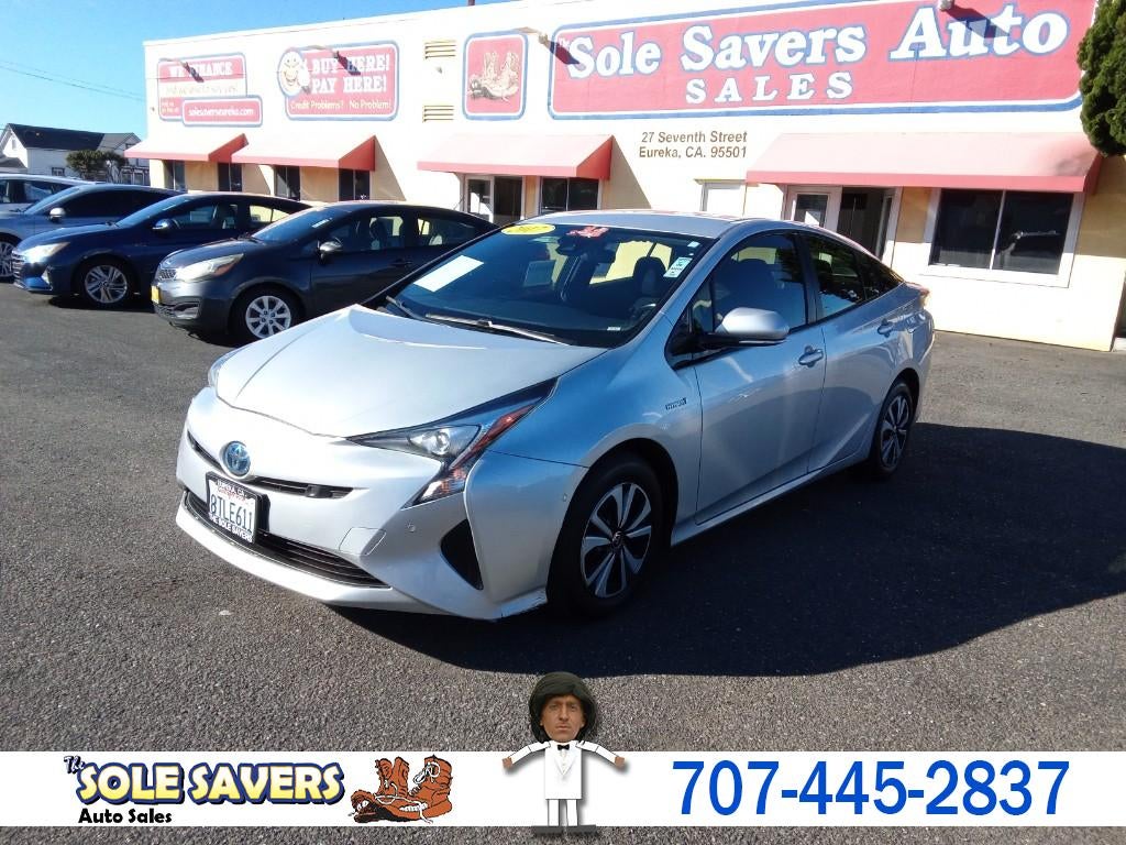 2017 Toyota Prius One (Natl) in Silver — front three-quarter view